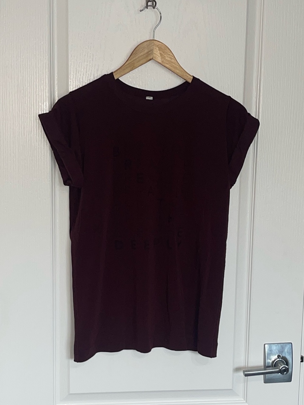 LULULEMON Roll Around Tee *Expression
Garnet 2019 W3DK7S $58 Pima Cotton SZ 8 - Picture 2 of 7
